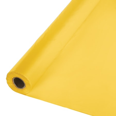 Touch Of Color 100' x 40" School Bus Yellow Plastic Banquet Roll 010217